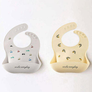 Custom Eco-friendly Kids Baby Waterproof Feeding Silicone Baby Bibs Silicone Baby Bibs Soft Waterproof <strong>Apron</strong> for <strong>Toddlers</strong> - Product Image 1