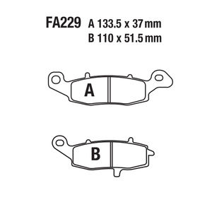 Pastillas de Freno de Disco para Motocicleta FA229 <span class=keywords><strong>SUZUKI</strong></span> KAWASAKI CF MOTO <span class=keywords><strong>ER</strong></span>-6f <span class=keywords><strong>ER</strong></span>-<span class=keywords><strong>6n</strong></span> VN DL 650 800 900 1100 1500 1700 - Product Image 4