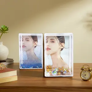 批发高品质闪光液体相框数码Fotolijst Instax塑料墙框，用于性感卧室装饰