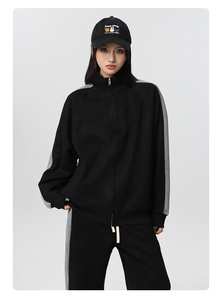 Chaqueta <span class=keywords><strong>con</strong></span> <span class=keywords><strong>cremallera</strong></span> de ajuste regular para <span class=keywords><strong>mujer</strong></span> al por mayor, sudadera <span class=keywords><strong>sin</strong></span> <span class=keywords><strong>capucha</strong></span> <span class=keywords><strong>con</strong></span> <span class=keywords><strong>cremallera</strong></span> de alta calidad <span class=keywords><strong>y</strong></span> talla grande para <span class=keywords><strong>mujer</strong></span> - Product Image 3