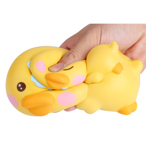Cartoon Animal Parent Child Duck Shape Stress Relief Slow <b>Rebound</b> Toy Figurine TPE Material - Product Image 1