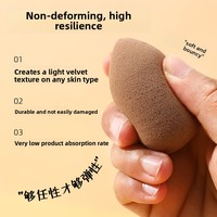 Éponge de maquillage écologique 100 % biodégradable, à base de café et de coque de noix de coco, sans latex, pour poudre et maquillage.