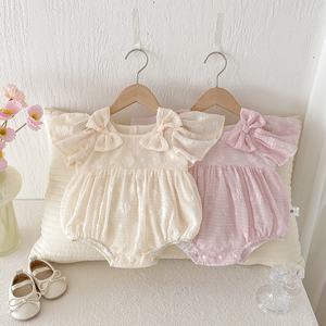 Macacão de Bebê Princesa Super Fofo e Estiloso <span class=keywords><strong>2026</strong></span> para Meninas, Roupa de Verão com Botões para Bebês de 0 a 6 Meses - Product Image 3