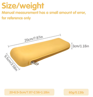 Étui de rangement en silicone pour pinceaux avec logo personnalisé, organiseur souple à fermeture éclair de 20 cm pour étudiants, usage quotidien, essentiels pour l'école et le dortoir