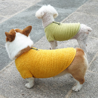 Pull pour chiot Teddy Chai Dog Corgi, chaud pour l'hiver, en polyester, couleur unie, velours plus épais, vente en gros