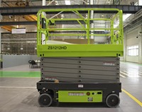 Plateforme élévatrice à ciseaux ZS1212HD 12M, nouvelle plateforme élévatrice électrique, batterie au lithium, capacité de 3 personnes, empattement de 1850 mm, moteur de 4,5 kW