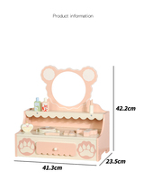 Coiffeuse en bois pour poupée avec miroir et tiroirs, station de beauté pour enfants, jouet princesse, marque UBM, pour les 2-6 ans