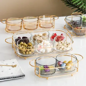 Assiette à salade de fruits secs, plats à collation, plateau à collation transparent avec couvercle, assiette en verre pour plateau à fruits secs - Product Image 3