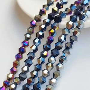 Perles en verre de lampwork cristallisé AB en gros, bicones pointues, 2-8 mm, pour la fabrication de bijoux, la décoration de vêtements, de chaussures et d'artisanat - Product Image 2