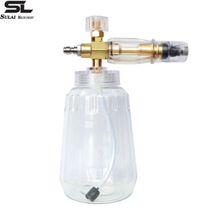 Sulai Machinery 1000ml Transparent Foam Pot Manual High Pressure Car Wash Fan <b>Spray</b> <b>Bottle</b> - Product Image 1