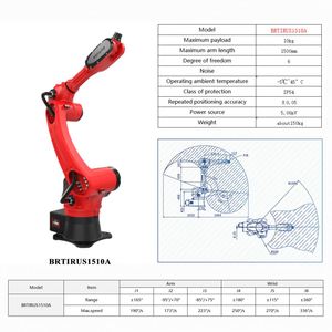 Bras robotisé manipulateur universel articulé de luxe Borunte, 6 axes, charge utile de 5 kg/10 kg/20 kg/30 kg, robot industriel avec cœur PLC - Product Image 6