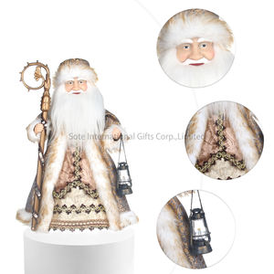 Nouvelle conception, figurine musicale russe <span class=keywords><strong>Ded</strong></span> <span class=keywords><strong>Moroz</strong></span> et Père Noël de 40/30 cm, décoration de Noël et du Nouvel An, vente en gros d'usine, BSCI - Product Image 4