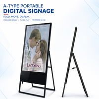 Pantalla LCD Portátil de 43 Pulgadas, Reproductor de Publicidad Digital, Uso en Medios de Comunicación, Señalización de Restaurante, Kiosco Independiente