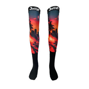 Chaussettes à poignée personnalisées Performance cuisse haute <span class=keywords><strong>compression</strong></span> Moto Racing Birt Bike chaussettes moto Motocross <span class=keywords><strong>course</strong></span> genouillère chaussettes - Product Image 6