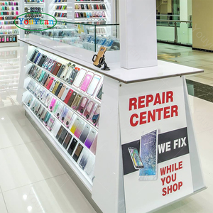 Custom Modern LED Lit Retail Store <strong>Display</strong> Cases Bottom Locking Storage Table Top Glass <strong>Display</strong> Cabinets for Smart Phone Shop - Product Image 6