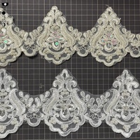 Garniture en dentelle de perles de broderie de couleur Offres Spéciales pour robe