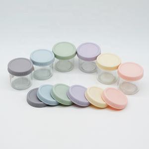 Bocaux en verre pour confiture 4oz, récipient pour aliments pour bébés petits bocaux Mason avec couvercles en plastique colorés étanches à l'air - Product Image 4