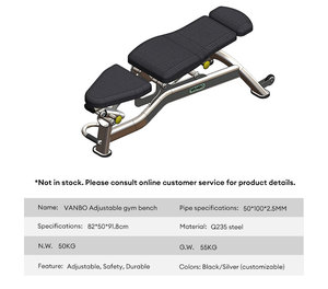 Banco de Pesas Multifuncional Ajustable VANBO para Gimnasio, Uso Doméstico/Comercial, Entrenamiento de Fuerza, Ejercicios Abdominales, Acero de Alta Resistencia - Product Image 6