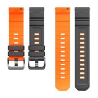 Bracelet de montre en silicone gel bicolore de 22 mm avec boucle ardillon compatible avec les montres Honor, Garmin et Suunto