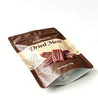 Sachet Doypack refermable de qualité alimentaire en MOPP/PET/PE, thermoscellable, hermétique, à quatre soudures latérales, pour noix, café, viande séchée, avec logo personnalisé