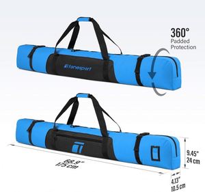 Sac de transport pour skiboard, échantillon gratuit, sac de rangement pour snowboard avec roulettes, sac à roulettes en Oxford pour ski, accessoires de sport pour le ski en plein air - Product Image 1