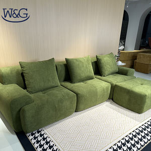 ชุดโซฟาผ้ากำมะหยี่3 <span class=keywords><strong>4</strong></span>ที่นั่งแบบแยกส่วนชุดโซฟารูปตัว L สีเบจหรูหราทันสมัยแบบนอร์ดิก - Product Image 1