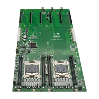 Carte mère d'ordinateur double Xeon E5 LGA2011-3 Single Lan DC Input 8 DDR4 Sata Msata 6 PCI-E M.2 pour serveur