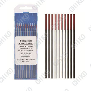TIG kaynak için 2% Thoriated Tungsten elektrot WT20 kırmızı Tungsten çubuk 1.6mm X 175mm - Product Image 5