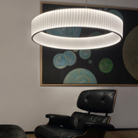 Nordic Light Luxe Creative Salon Chambre Restaurant Bar Boutique De Vêtements Café Anneau De Soie Lustre