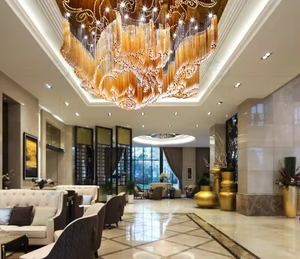 Zèle d'éclairage Offre Spéciale hôtel de luxe décoratif intérieur suspendu lumière ambre verre suspension lumière - Product Image 2