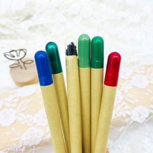 Bolígrafos Promocionales Ecológicos de Papel Kraft Plantable con Logotipo Personalizado, Tinta Negra/Azul, Impresión Serigráfica - Product Image 4