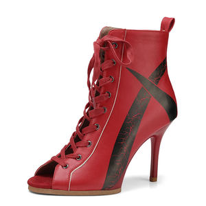 Botas <span class=keywords><strong>de</strong></span> <span class=keywords><strong>Baile</strong></span> <span class=keywords><strong>de</strong></span> Jazz con Tacón Alto, Diseño Sexy con Punta Abierta, Talla Grande, <span class=keywords><strong>Zapatos</strong></span> <span class=keywords><strong>de</strong></span> <span class=keywords><strong>Baile</strong></span> Latino y Tango - Product Image 1