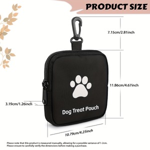 Quhconpet Eco-Friendly Waterproof IP67 Portable Polyester <b>Dog</b> Treat Bag with Zipper Closure for Training & <b>Bathing</b> Accessories - Product Image 6