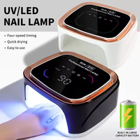 Lampe à LED UV professionnelle Sunkin SK-S10 168W, 36 LED, haute puissance, séchage rapide, 365/405nm, rechargeable, portable, pour salon et domicile