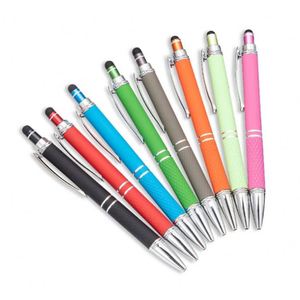 Stylo tactile multifonction de luxe 2-en-1 avec pointe de 1,0 mm, en métal, personnalisable pour entreprises - Product Image 1