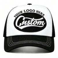 Gorra Trucker con Logotipo Personalizado, 5 Paneles, Malla Trasera, Fabricante Mayorista, Gorra Trucker de Algodón Premium, Logotipo con Parche OEM Personalizado, Precio de Fábrica