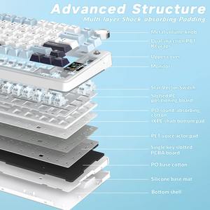 Estructura de junta de teclado mecánico para juegos Aula S75 Pro con pantalla TFT y perilla de retroiluminación RGB tri-modo intercambio en caliente para <span class=keywords><strong>Win</strong></span>/Mac - Product Image 4