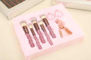 Juego de 8 <span class=keywords><strong>Brochas</strong></span> de Maquillaje con Pedrería Glitz and Glam, Estilo Profesional, <span class=keywords><strong>Brochas</strong></span> de Maquillaje de Lujo al por Mayor con Caja de Regalo - Product Image 5