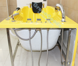 Baignoires autoportantes jaunes de haute qualité CE Guayaquil, fonctionnelles, avec jets de massage hydromassants - Product Image 3