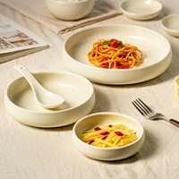 Nouvelle Assiette Creuse Ronde en Céramique – Vaisselle de Table Haut de Gamme pour la Maison