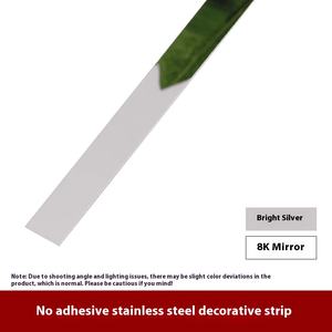 Linee Decorative piane in lega di titanio in acciaio inossidabile autoadesive strisce di bordo del soffitto di fondo strisce di bordo della parete - Product Image 6