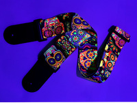 Ventes directes d'usine Sangle de guitare à impression fluorescente Sangle de guitare électrique pour guitare acoustique basse