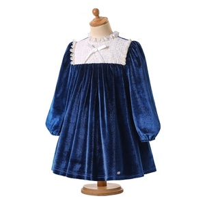 2021 primavera lindo Boutique <span class=keywords><strong>ropa</strong></span> de los niños vestido de las niñas, de 12 años de terciopelo bebé niñas vestido de <span class=keywords><strong>bautizo</strong></span> - Product Image 2