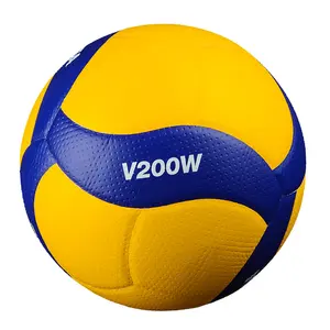 ไมโครไฟเบอร์วอลเลย์บอล V200W/V300W/V330W อย่างเป็นทางการเกมวอลเลย์บอล Mikasas MVA200 MVA300 PU หนังวอลเลย์บอล