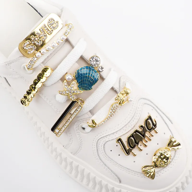 Clips Shiny Rhinestones Shoe Charms Shoelaces for Sneakers Faux Jeweled Vintage Shoelace Decorative Luxury Shoe Laces Decoration