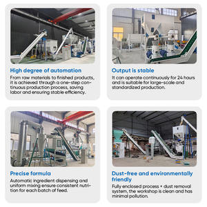 สายการผลิตเม็ดอาหารสัตว์อัตโนมัติ ระบบอัตโนมัติสำหรับข้าวโพด ถั่วเหลือง รำข้าว - Product Image 3