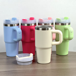 מותאם אישית 14 עוז tumbler עם ידית מיני טרמוס טרמוס תרמית בוזון bpa חינם נירוסטה ילד מים בקבוק טבלר גביע - Product Image 6