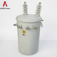Transformateur monophasé monté sur poteau compatible Amérique latine 25 kVA, 6,3 kV à 110 V, transformateur de distribution de haute qualité