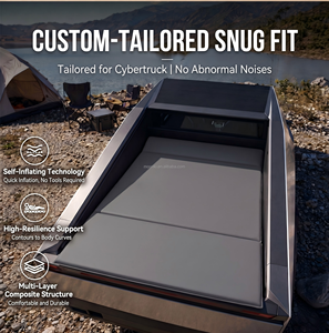 Matelas de camping sur mesure pour Tesla Cybertruck, matelas auto-gonflant pour lit de camion, matelas de voyage portable, lit d'air - Product Image 4