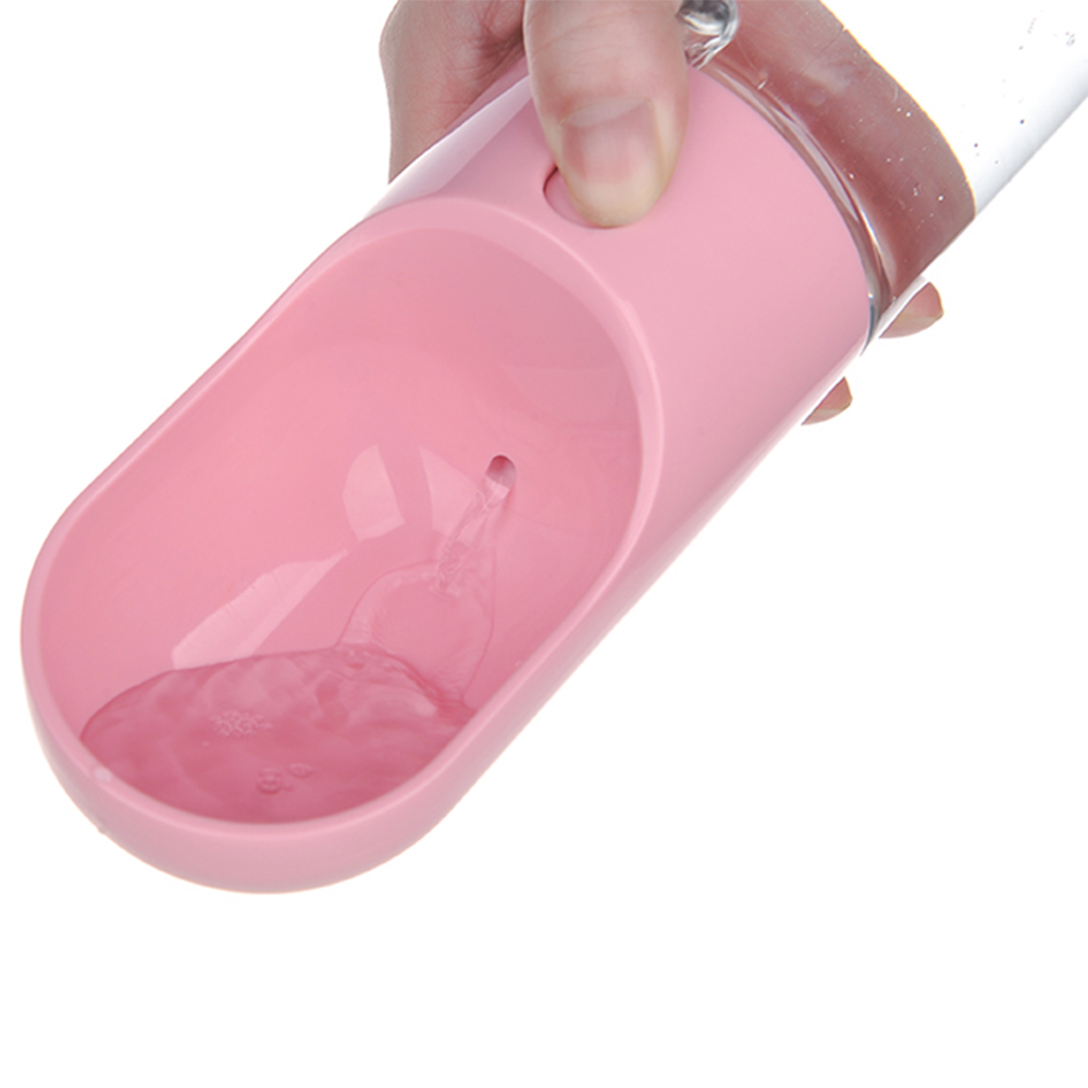 400 мл пластиковые проездные портативный домашних животных собак бутылка для воды для прогулок на открытом воздухе управление стрейч собака бутылка питьевой воды